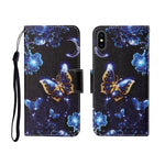 Custodia portafoglio in TPU con motivo dipinto per iPhone X