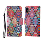Custodia portafoglio in TPU con motivo dipinto per iPhone X