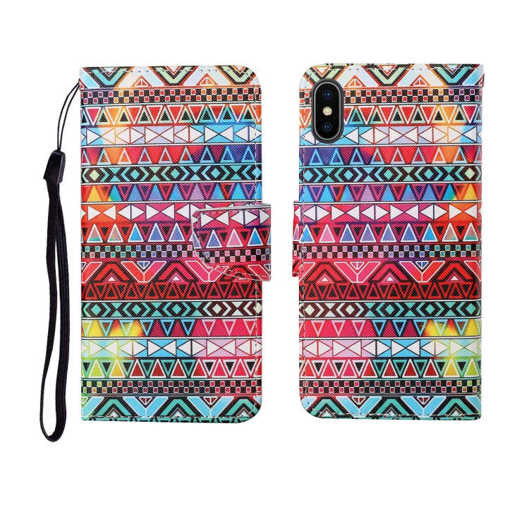 Custodia portafoglio in TPU con motivo dipinto per iPhone X