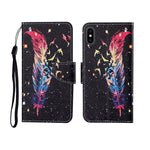 Custodia portafoglio in TPU con motivo dipinto per iPhone X