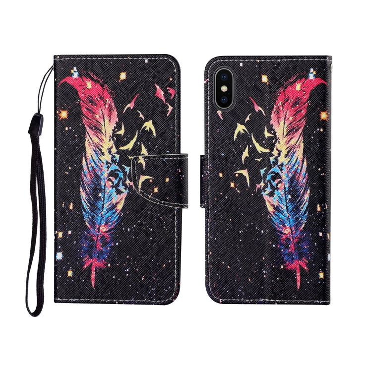 Custodia portafoglio in TPU con motivo dipinto per iPhone X