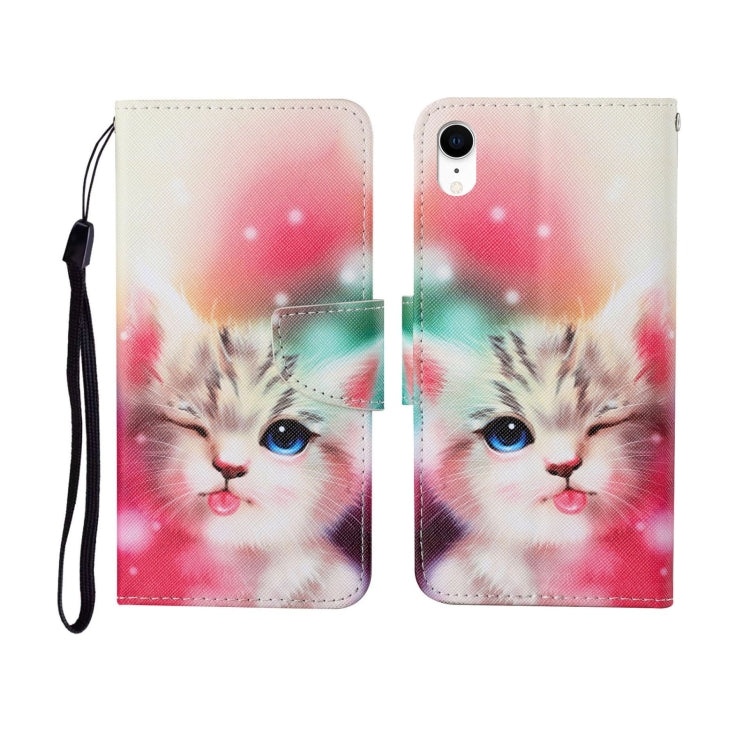 Custodia in pelle Flip orizzontale con motivo dipinto, For iPhone XS Max