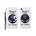Custodia portafoglio in pelle con motivo dipinto per iPhone XS Ma
