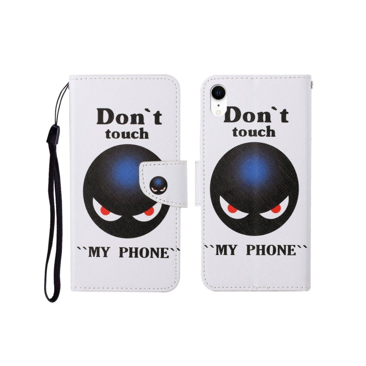 Custodia portafoglio in pelle con motivo dipinto per iPhone XS Ma