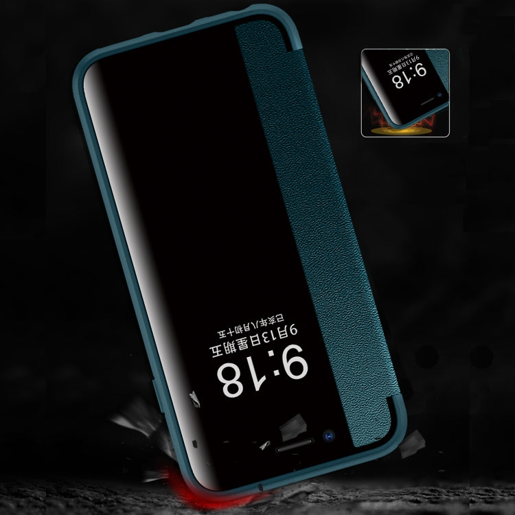 Custodia flip in pelle con finestra laterale per iPhone 11