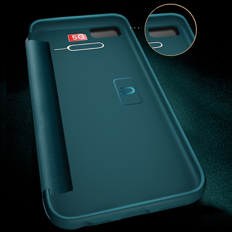 Custodia flip in pelle con finestra laterale per iPhone 11