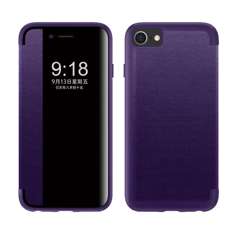 Custodia flip in pelle con finestra laterale per iPhone 11