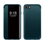 Custodia flip in pelle con finestra laterale per iPhone 11