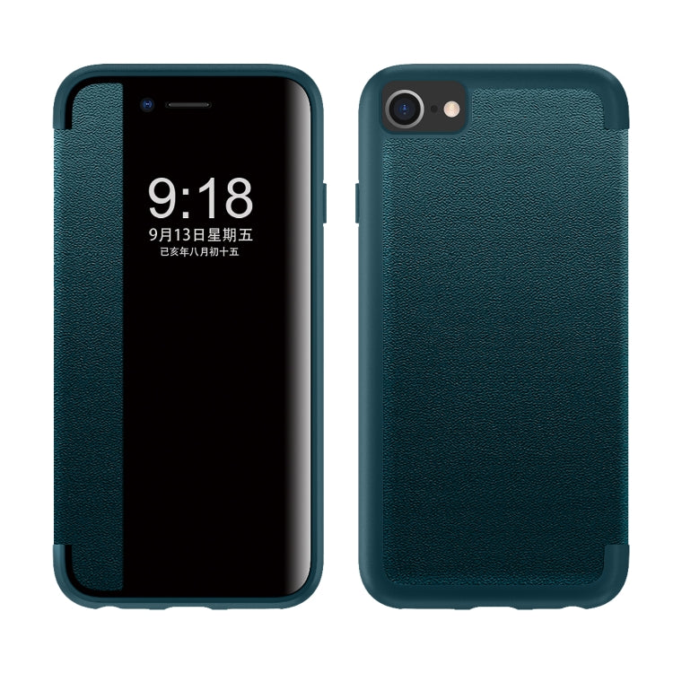 Custodia flip in pelle con finestra laterale per iPhone 11