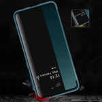 Custodia flip in pelle con finestra laterale per Samsung Galaxy