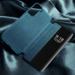 Custodia flip in pelle con finestra laterale per Samsung Galaxy