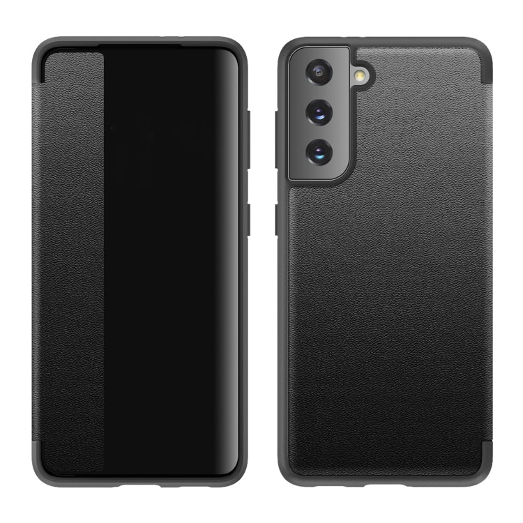 Custodia flip in pelle con finestra laterale per Samsung Galaxy