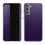 Custodia flip in pelle con finestra laterale per Samsung Galaxy