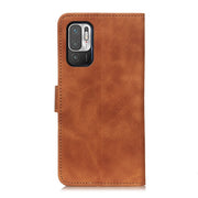 KHAZNEH Retro Texture PU + TPU Custodia in pelle a vibrazione orizzontale con supporto, slot per carte e portafoglio, For OPPO Realme C21, For Xiaomi Poco M3 Pro 4G / Poco M3 Pro 5G / Redmi Note 10 5G