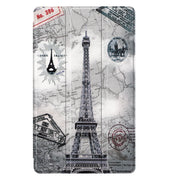 Custodia in pelle flip orizzontale con motivo a disegno colorato con supporto a tre pieghe, For Samsung Galaxy Tab A7 Lite T225