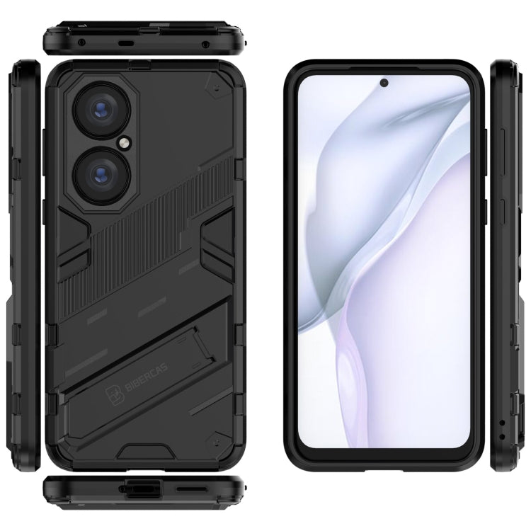 Custodia TPU antiurto con supporto invisibile per Huawei P50 Pro