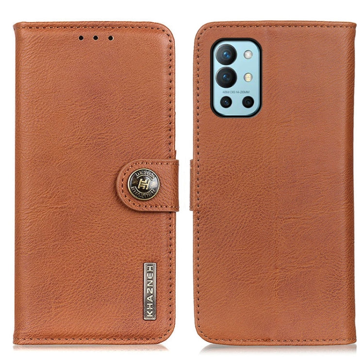 KHAZNEH Custodia in pelle a conchiglia orizzontale con struttura in pelle bovina con supporto, slot per carte e portafoglio, For OnePlus 9R, For OPPO A54 4G, For OPPO A93 5G / A54 5G / A74 5G, For OPPO Realme 8 / 8 Pro