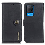 KHAZNEH Custodia in pelle a conchiglia orizzontale con struttura in pelle bovina con supporto, slot per carte e portafoglio, For OnePlus 9R, For OPPO A54 4G, For OPPO A93 5G / A54 5G / A74 5G, For OPPO Realme 8 / 8 Pro