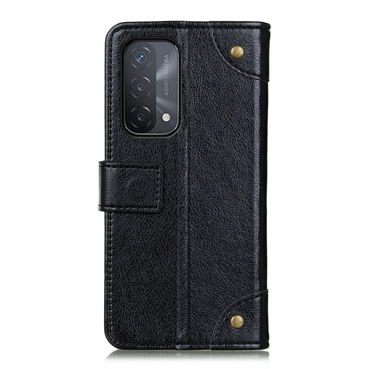 Custodia in pelle a conchiglia orizzontale con struttura in nappa con fibbia in rame con supporto, slot per carte e portafoglio, For OnePlus 9R, For OPPO A54 4G, For OPPO A93 5G / A54 5G / A74 5G, For OPPO Realme 8 / Realme 8 Pro