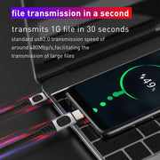 100W 5A USB-C / Tipo-C maschio a USB-C / Tipo-C maschio PD Cavo dati intrecciato a ricarica rapida, 1m, 1.5m, 2m