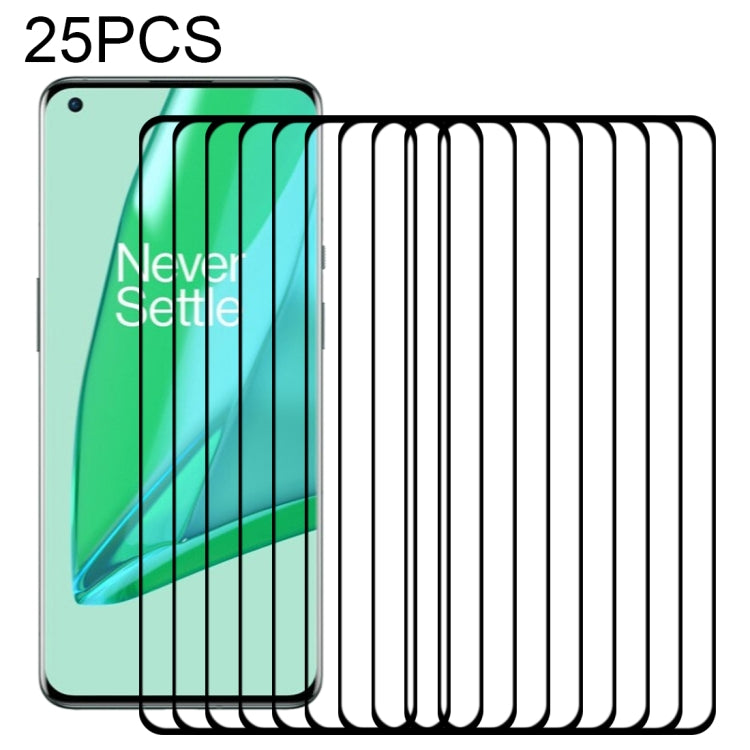 Colla per bordi 25 pezzi 9H HD 3D Pellicola per vetro temperato con bordo curvo, For OnePlus 9 Pro (25 PCS), For Xiaomi Mi 11i (25 PCS), For Xiaomi Mi 11 Ultra (25 PCS), For Xiaomi Mi 11 Pro (25 PCS)