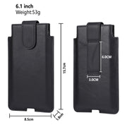 Marsupio in pelle per telefono cellulare verticale universale in pelle di mucca per telefoni da 6,1 pollici e inferiori, For 6.1 inch and Below Phones