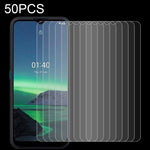 50 pellicole in vetro temperato da 0,26 mm 9H 2,5D, For Nokia 1.4 (50 PCS)