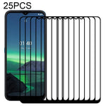 Pellicola in vetro temperato a schermo intero con colla intera da 25 pezzi, For Nokia 1.4 (25 PCS)