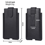 Marsupio in pelle per smartphone 5,5-6,5 pollici