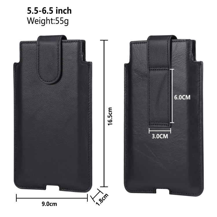 Marsupio in pelle per smartphone 5,5-6,5 pollici