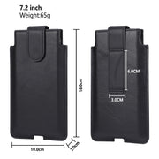 Marsupio in pelle per telefono cellulare verticale universale in pelle di mucca per telefoni da 7,2 pollici e inferiori, For 7.2 inch and Below Phones