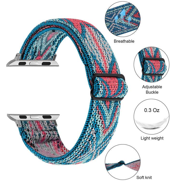 Cinturino elastico per orologio, For Apple Watch Series 7 45mm / 6 & SE & 5 & 4 44mm / 3 & 2 & 1 42mm, For Apple Watch Series 7 41mm / 6 & SE & 5 & 4 40mm / 3 & 2 & 1 38mm