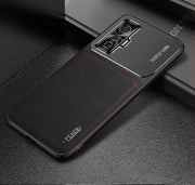 Custodia protettiva in metallo satinato + pelle, For OPPO Reno4 Pro, For vivo X50, For vivo S7, For vivo iQOO 5 5G, For iPhone 11