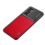 Custodia protettiva in metallo satinato e pelle per iPhone 11