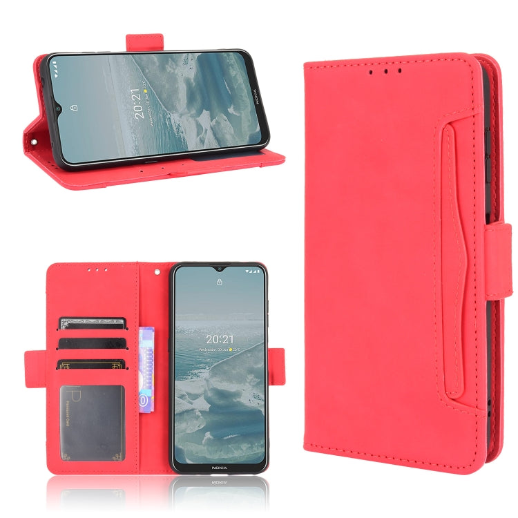 Custodia in pelle a vibrazione orizzontale con motivo a pelle di vitello con supporto, slot per schede e cornice per foto, For Oneplus 9R, For Nokia G10 / G20 / 6.3
