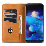 Custodia portafoglio in pelle con slot carte per OPPO A74 5G