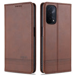 Custodia portafoglio in pelle con slot carte per OPPO A74 5G