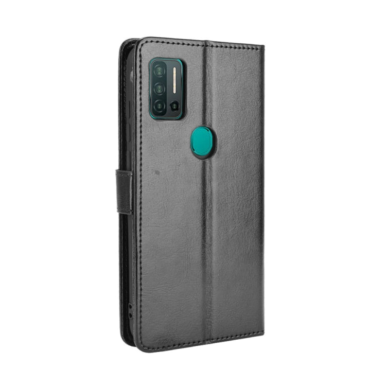 Custodia in pelle a conchiglia orizzontale con struttura retrò Crazy Horse con supporto, slot per schede e cornice per foto, For Ulefone Note 11P