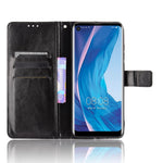Custodia in pelle a conchiglia orizzontale con struttura retrò Crazy Horse con supporto, slot per schede e cornice per foto, For Ulefone Note 11P