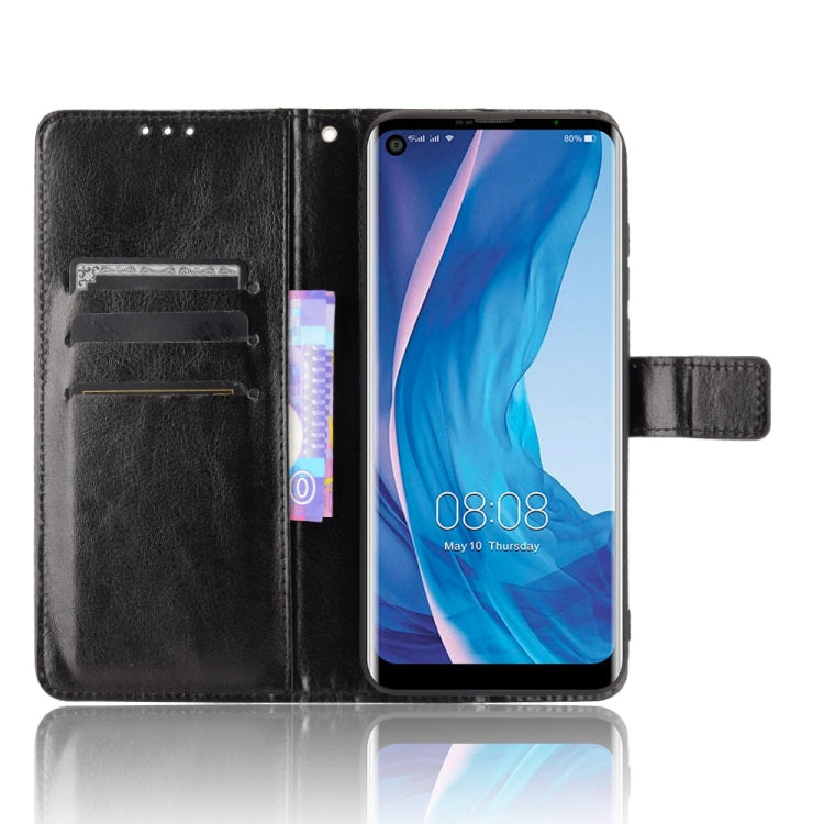 Custodia in pelle a conchiglia orizzontale con struttura retrò Crazy Horse con supporto, slot per schede e cornice per foto, For Ulefone Note 11P