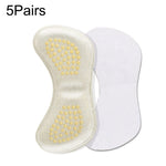 5 paia 060 Scarpe con tacco alto Colla morbida antiabrasione Adesivo protettivo per tallone antiscivolo, 060 (Black), 060 (Skin Color)