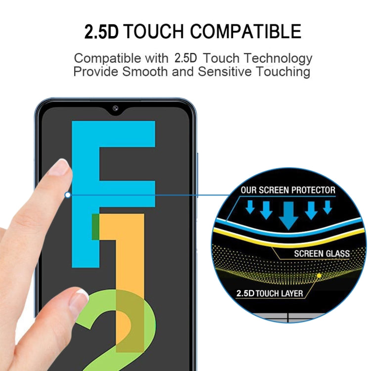 Pellicola in vetro temperato a schermo intero con colla completa, For Samsung Galaxy F12 (1 PCS), For Samsung Galaxy F02s (1 PCS), For Samsung Galaxy Quantum 2 (1 PCS)