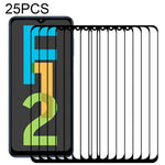 Pellicola in vetro temperato a schermo intero con colla intera da 25 pezzi, For Samsung Galaxy F12 (25 PCS), For Samsung Galaxy F02s (25 PCS), For Samsung Galaxy Quantum 2 (25 PCS)