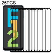Pellicola in vetro temperato a schermo intero con colla intera da 25 pezzi, For Samsung Galaxy F12 (25 PCS), For Samsung Galaxy F02s (25 PCS), For Samsung Galaxy Quantum 2 (25 PCS)