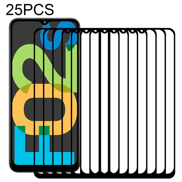 Pellicola in vetro temperato a schermo intero con colla intera da 25 pezzi, For Samsung Galaxy F12 (25 PCS), For Samsung Galaxy F02s (25 PCS), For Samsung Galaxy Quantum 2 (25 PCS)