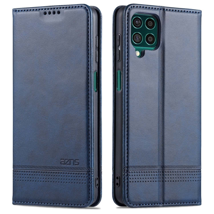 Per Samsung Galaxy M62 / F62 AZNS Custodia in pelle a vibrazione orizzontale con struttura in vitello magnetico con slot per schede e supporto e portafoglio, For Samsung Galaxy M62 / F62