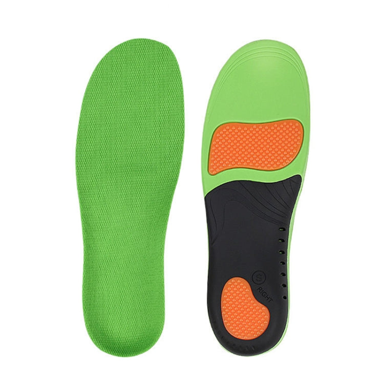 1 paio 068 Sport Corretto Antiurto Massaggio Arco del piede Piatto plantare Sottopiede per scarpe, 068 S (Green Orange Mesh Cloth), 068 XS(Green Orange Mesh Cloth), 068 M (Green Orange Mesh Cloth), 068 L (Green Orange Mesh Cloth)                       ...