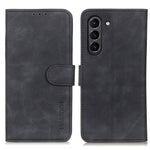 KHAZNEH Retro Texture PU + TPU Custodia in pelle a vibrazione orizzontale con supporto, slot per carte e portafoglio, For Samsung Galaxy S21 FE