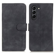 KHAZNEH Retro Texture PU + TPU Custodia in pelle a vibrazione orizzontale con supporto, slot per carte e portafoglio, For Samsung Galaxy S21 FE