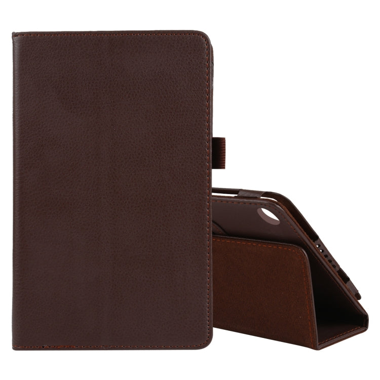Custodia in pelle flip orizzontale tinta unita con texture Litchi con supporto e slot per penna, For Lenovo Tab M7, For Lenovo Tab M8